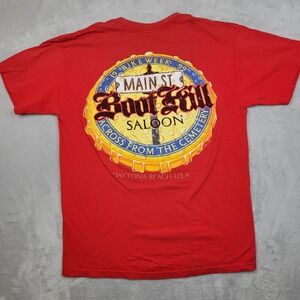 Boot Hill Saloon‎ Shirt Men Large Vintage USA Biker Week Bar Tavern Daytona 1999
